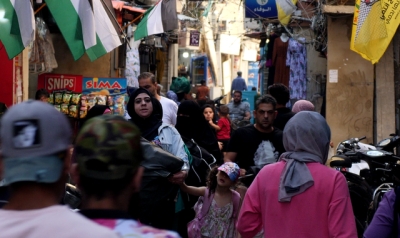 Lebanese fleeing Israel bombings seek shelter in squalid Beirut refugee camp