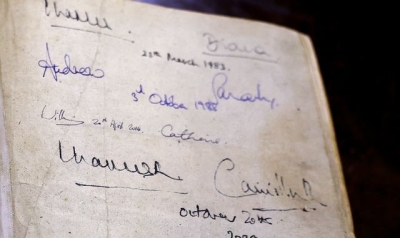 King Charles and Queen Camilla sign historic bible King signed with Princess Diana over four decades ago