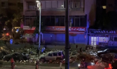 Airstrike hits apartment in Beirut city centre - as minister warns Lebanon on &#039;verge of catastrophe&#039;