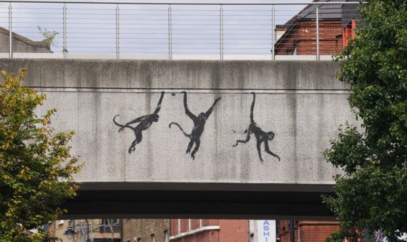 Banksy reveals third new artwork in London this week