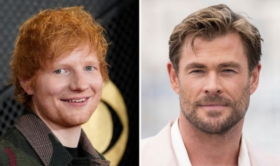 Ed Sheeran fans surprised at concert as Chris Hemsworth performs with band