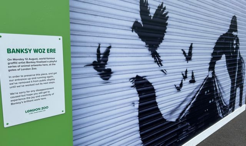 London Zoo removes Banksy artwork