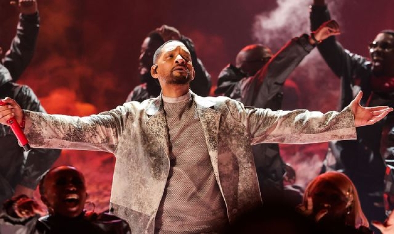 Will Smith makes rap comeback at BET Awards - two years after Oscars slap