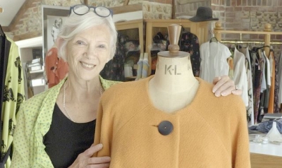 Fashion designer Jean Pallant reunited with long-lost garment after Oxfam charity shop find