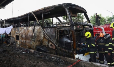 Thailand: School bus catches fire outside Bangkok with 25 feared dead